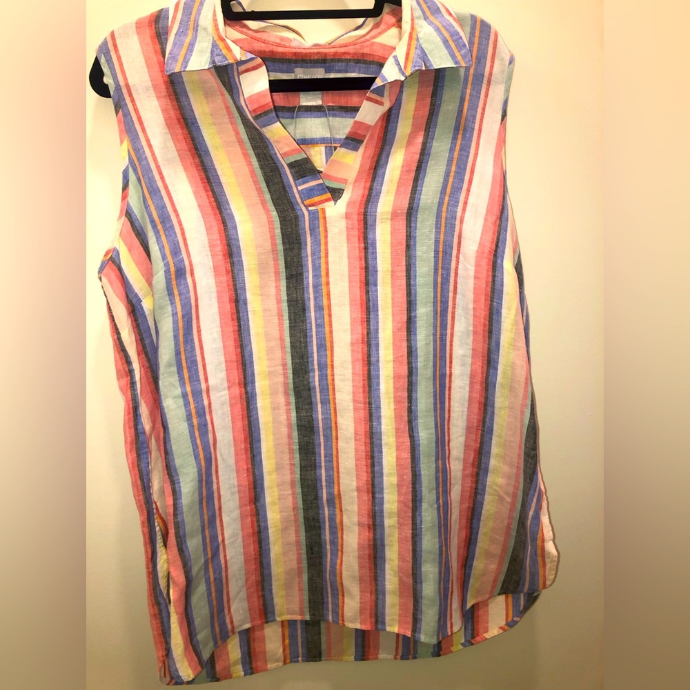 Chico’s linen sleeveless shirt